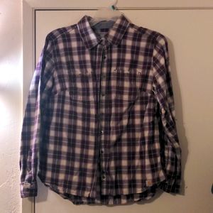 Carhartt Purple/Burgundy Long Sleeve Plaid Shirt Size L (12/14)